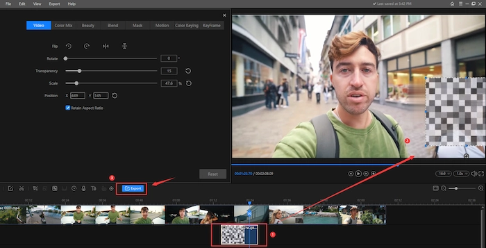 blur faces in video with vidclipper