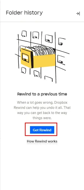 click get rewind in dropbox