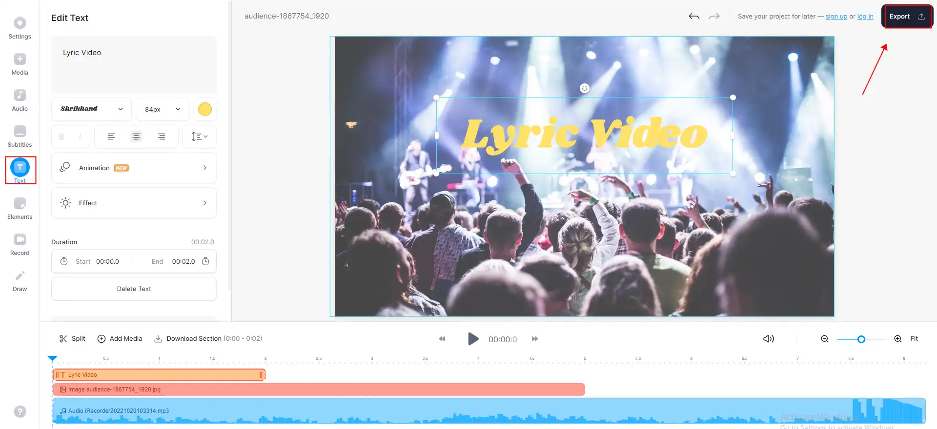 create lyric videos online