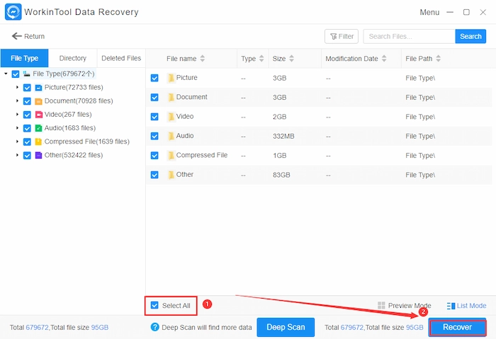 finish sd card recovery