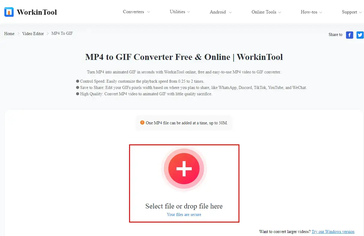 how to make a gif from a youtube video with online workintool vidclipper