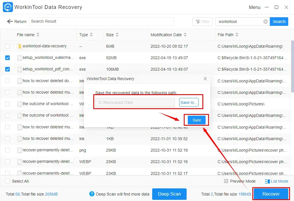how to recover deleted downloads on google chrome by workintool data recovery 2