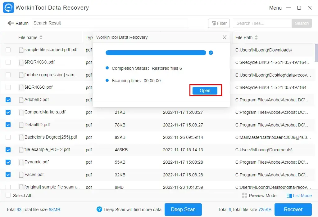 how to recover deleted files by date with workintool data recovery 3