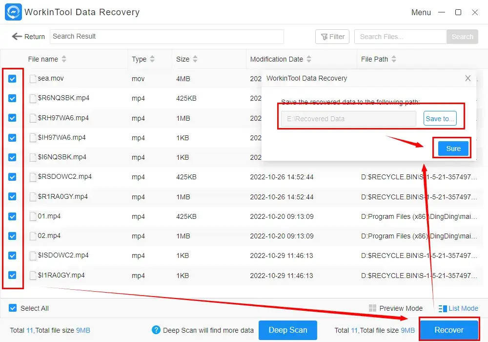 how to recover deleted files from desktop by workintool data recovery 2