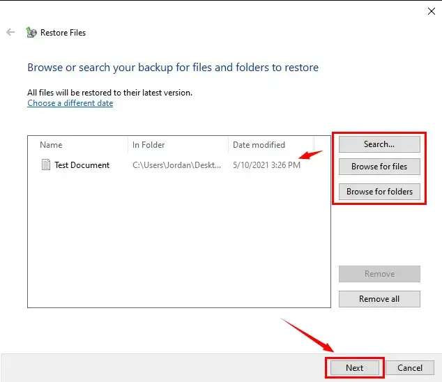 how to recover deleted files from desktop with backup 2