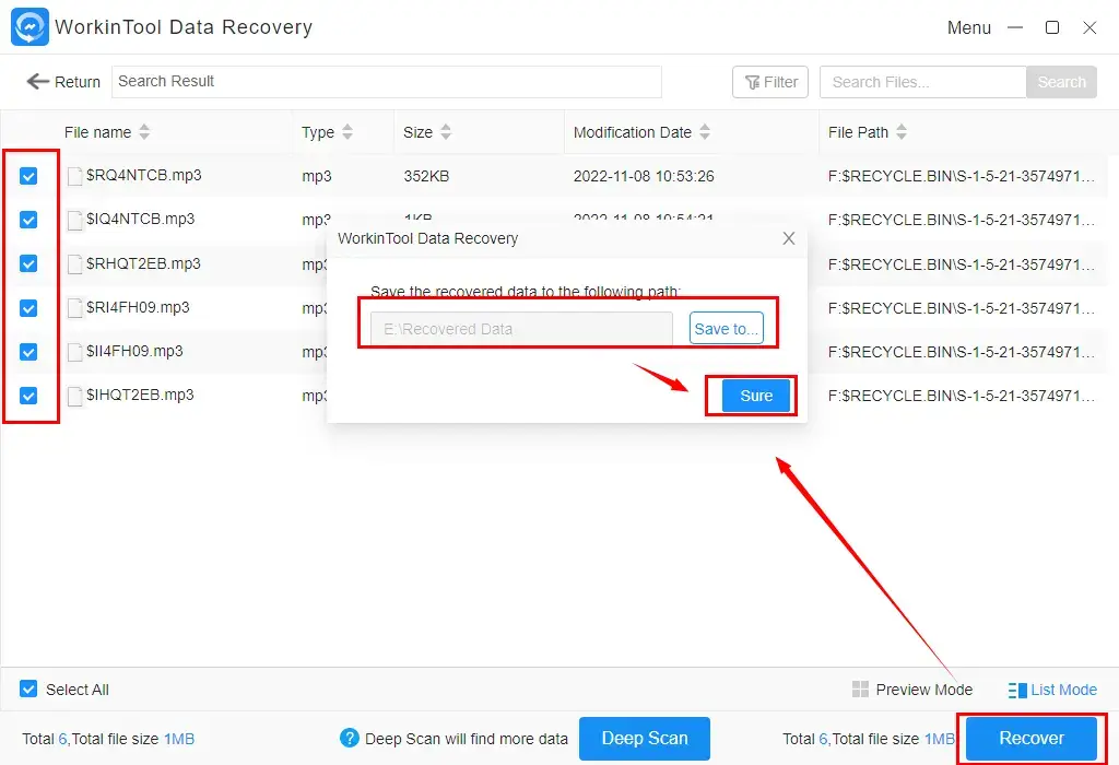 how to recover deleted files from voice recorder by workintool data recovery 2