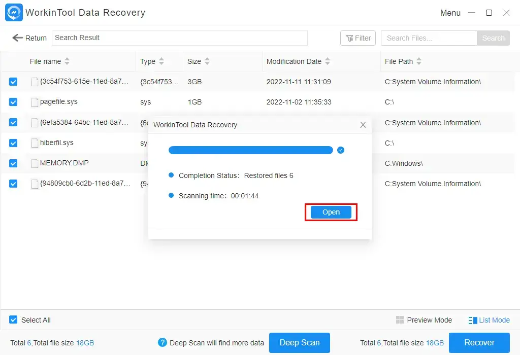 how to recover large permanently deleted files by workintool data recovery 3