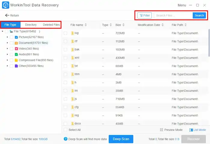 locate deleted files on laptop
