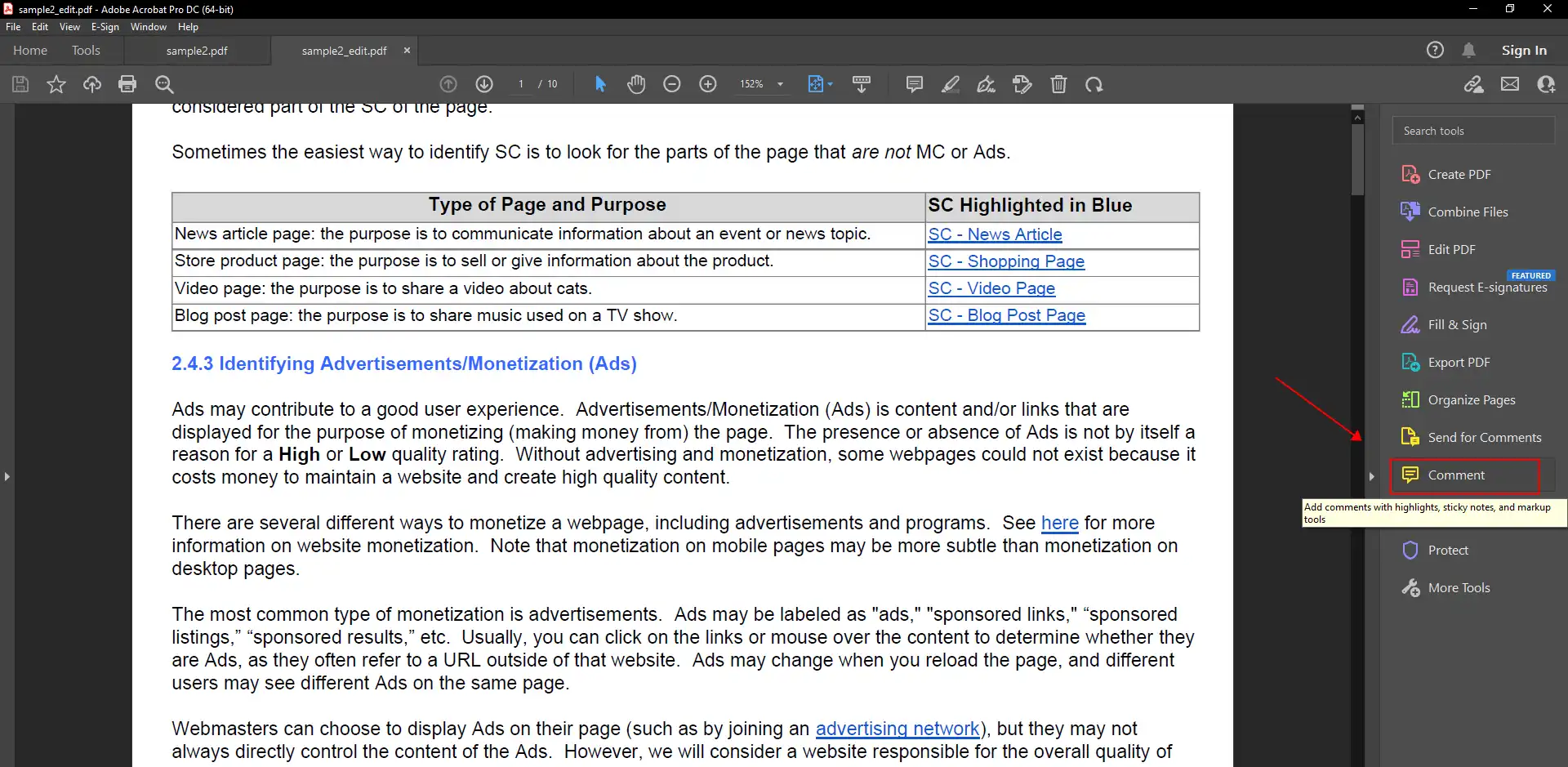 mark up pdf with adobe