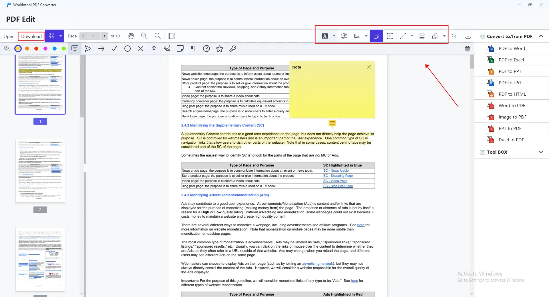 markup a pdf on windows