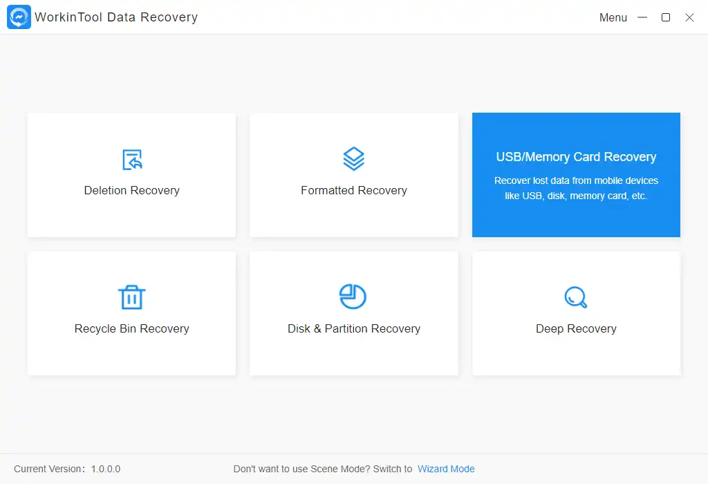 pen drive data recovery with workintool