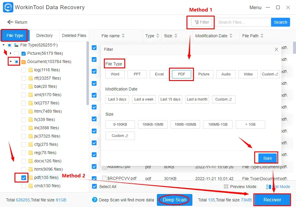 recover deleted files from dropbox via workintool data recovery 1