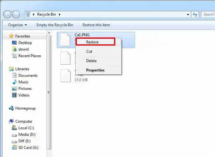 recover deleted files on windows 7