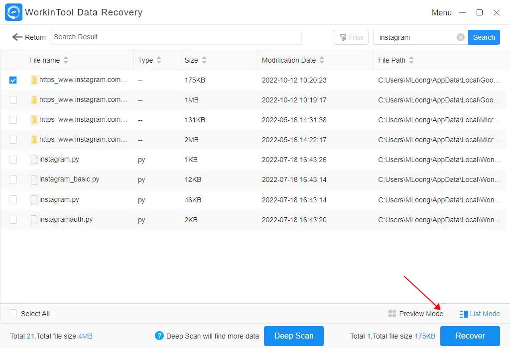 recover deleted photos on instagram