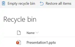 recover files from onedrive recycle bin