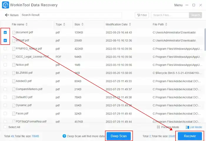 recover shift deleted files