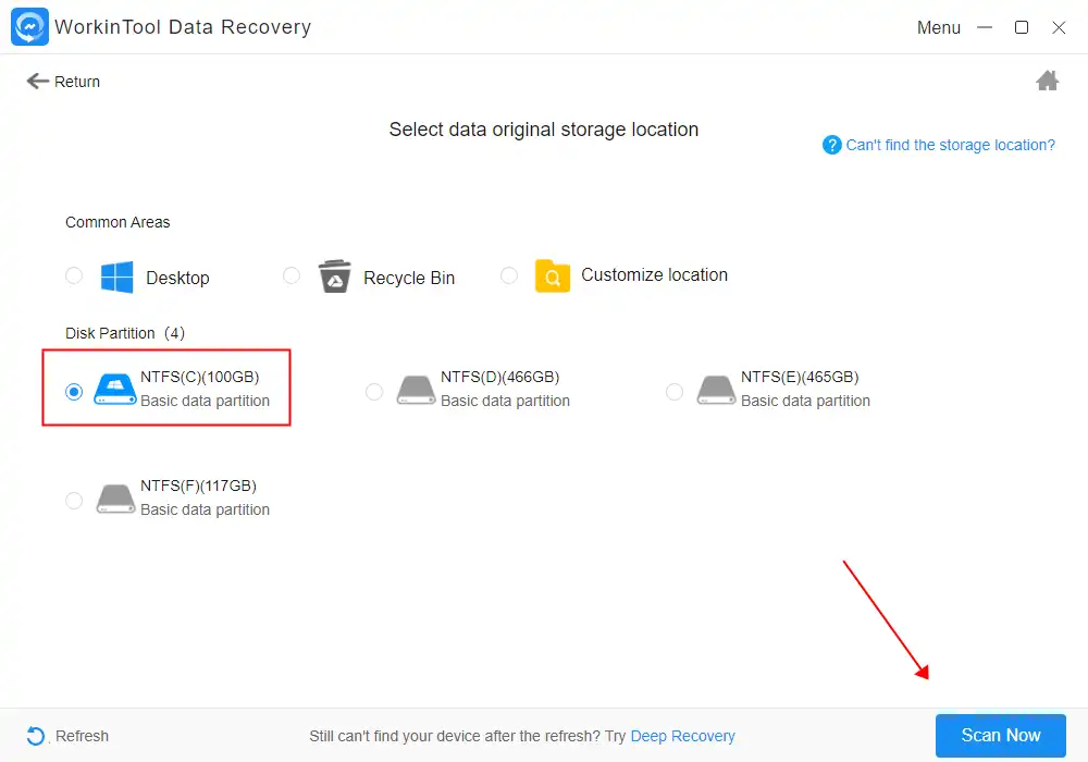 scan for deleted onedrive files