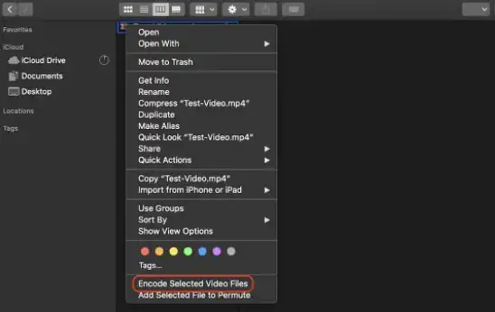 turn a video into an audio file in finder