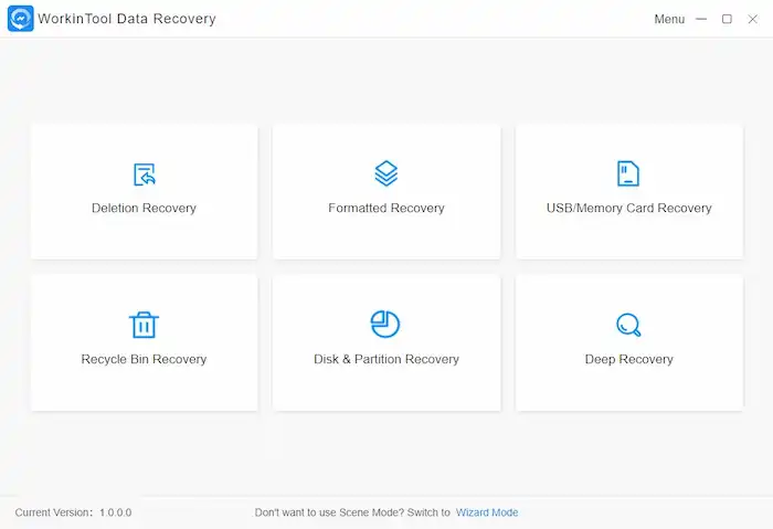 workintool data recovery six scenes