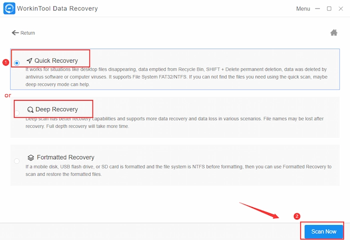 choose the recovery mode