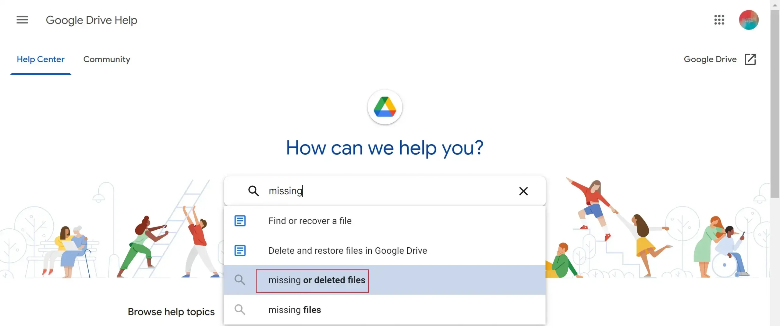 find missing or deleted items in google drive help