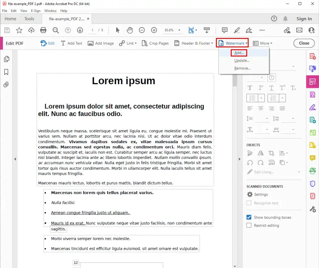 how to add copyright symbol to pdf via adobe acrobat 1