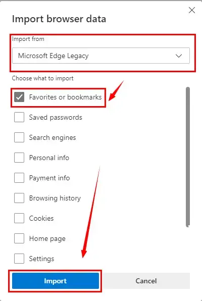 how to recover favorites or bookmarks in microsoft edge 2