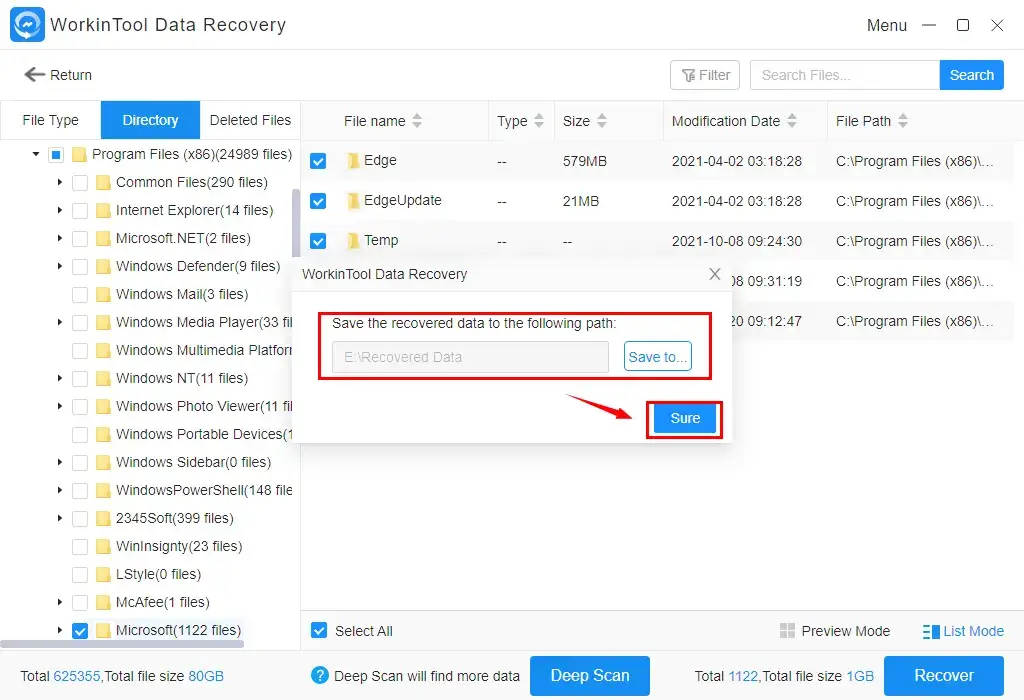 how to recover favorites or bookmarks in microsoft edge through workintool data recovery 2