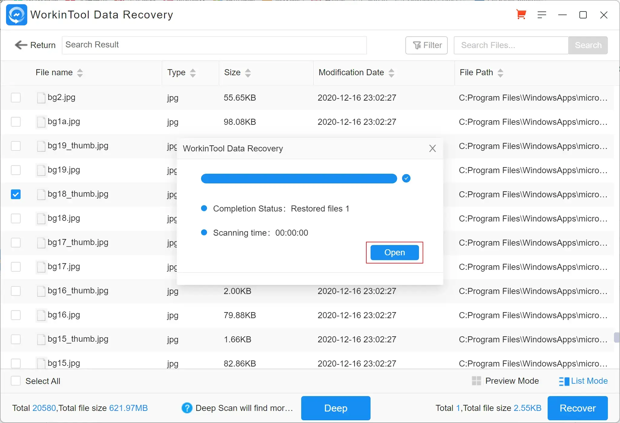 recover deleted photos from google photos via workintool data recovery 3