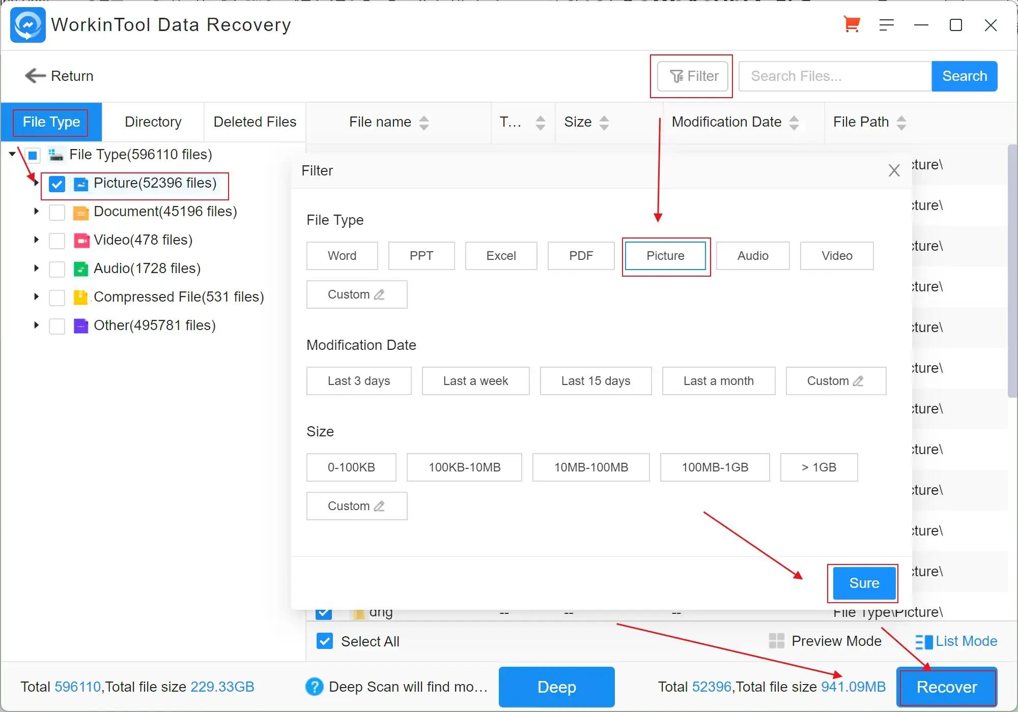 recover deleted photos from google photos via workintool data recovery