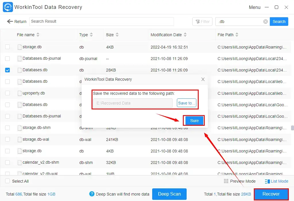 recover deleted skype messages with workintool data recovery 2