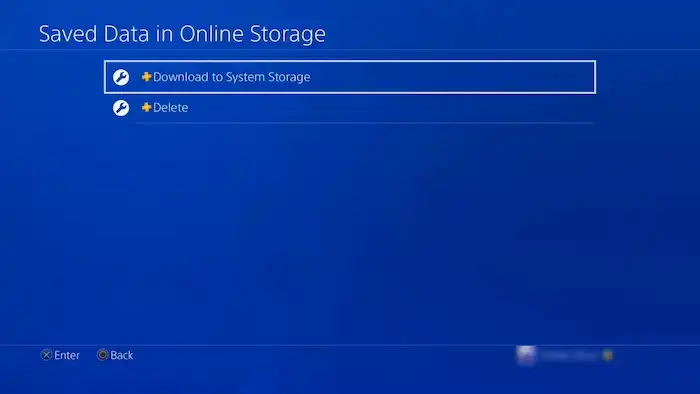 restore ps4 game saves from cloud