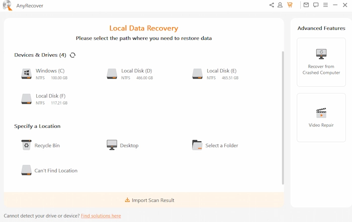 best data recovery software anyrecover