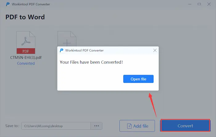 convert and extract text fron pdf workintool