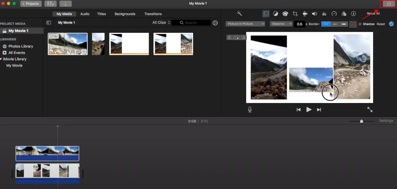 create video collage in imovie