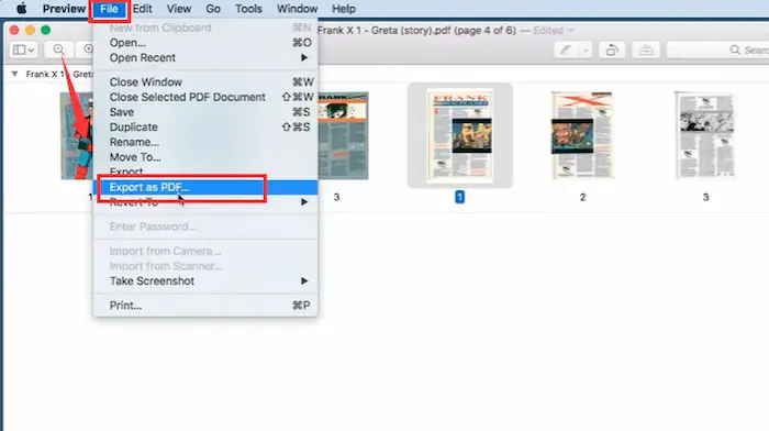 export one pdf with preview