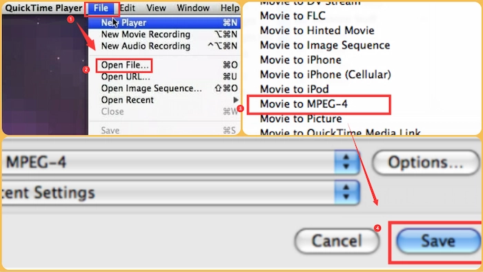 how to convert mov to mp4 quicktime