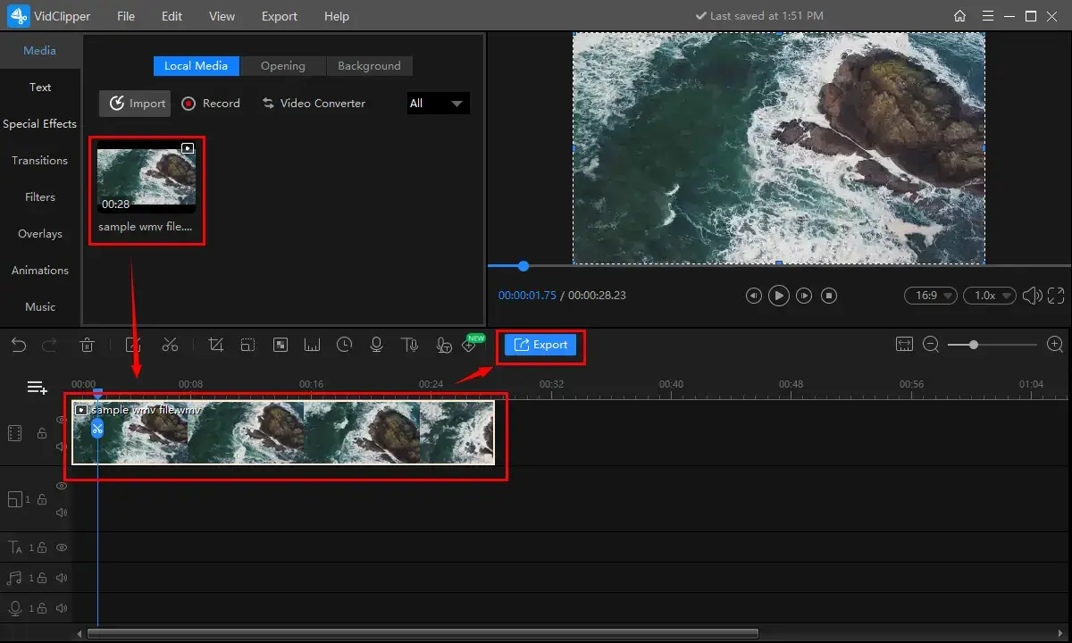 how to convert wmv to mov in workintool vidclipper 1