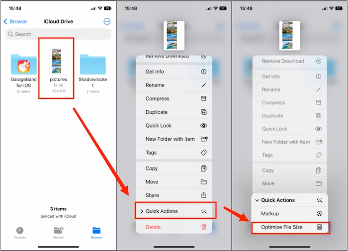 how to reduce pdf file size on iphone