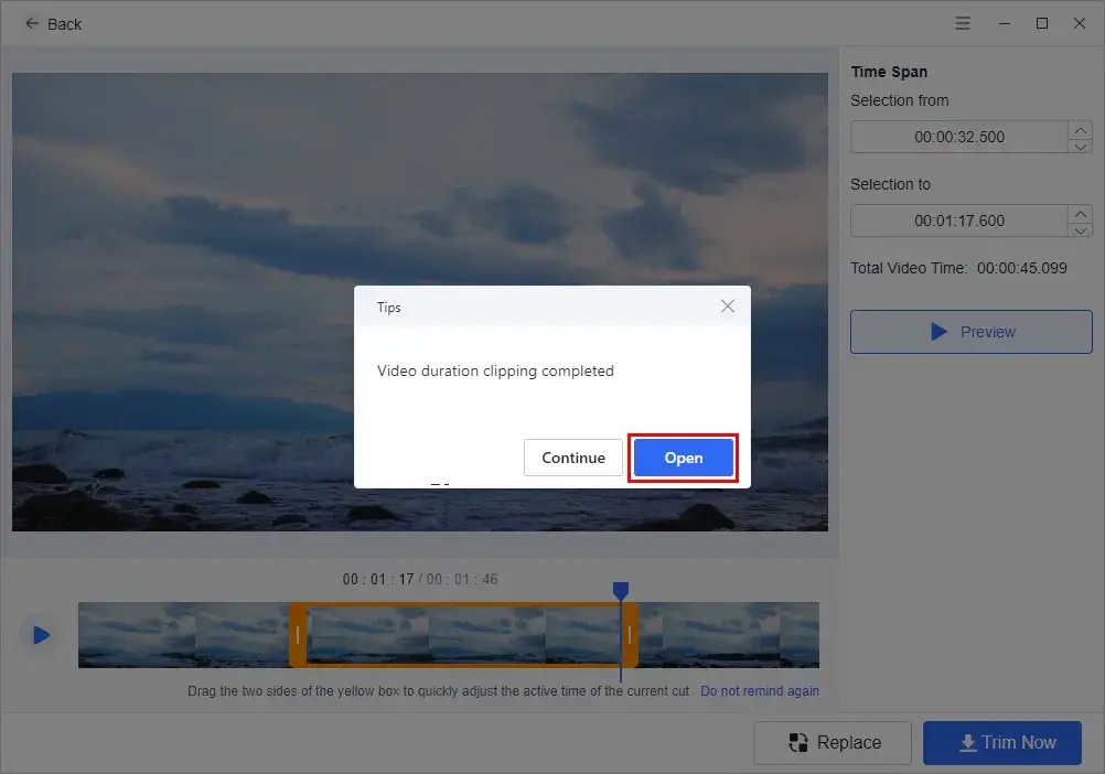 how to trim a youtube video in workintool watermark eraser 2