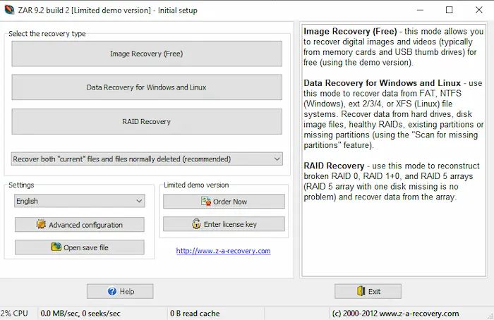 raid data recovery software zar