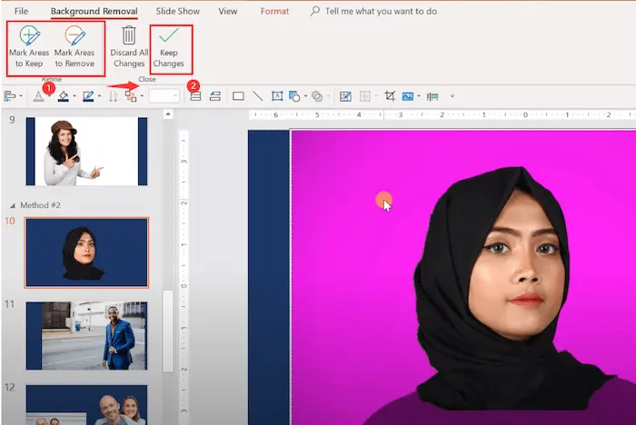 refine the logo picture with powerpoint