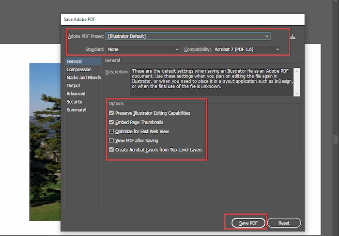 change the export parameters in illustrator