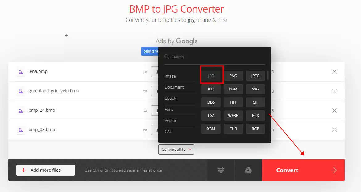 convert bmp to jpg online