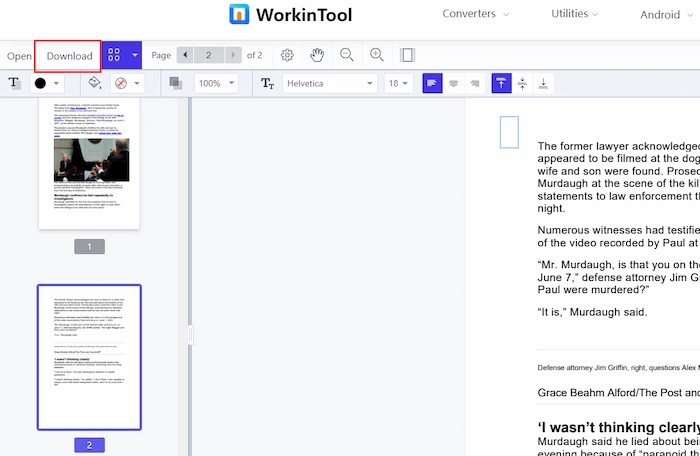 download edited pdf with workintool online