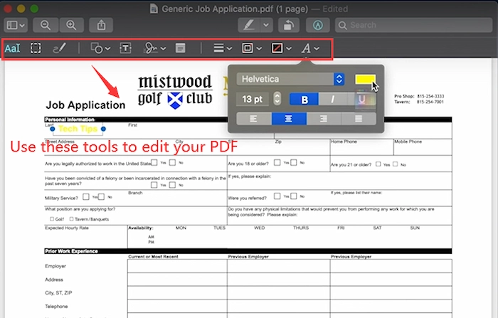 edit a pdf in preview