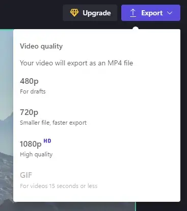 export a video from clipchamp