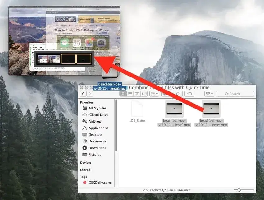 how to combine videos on mac with quicktime