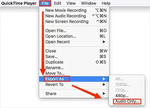 how to convert mp4 to aac in quicktime