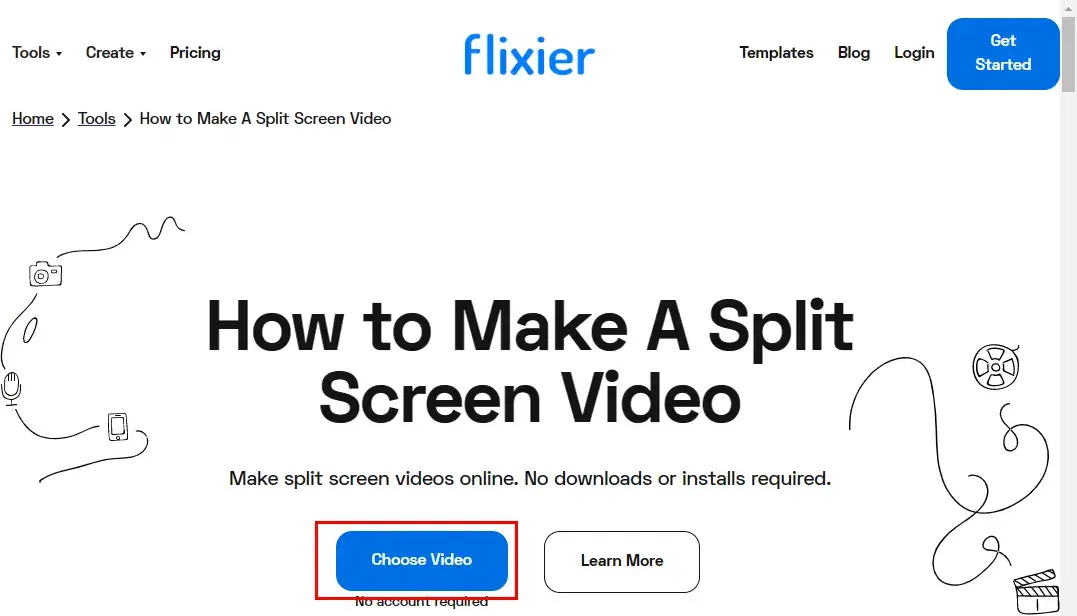 how to make a split screen video or video collage via flixier 1